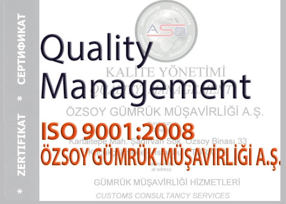 Hizmet Kalite Belgemiz – ISO 9001
